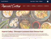 Tablet Screenshot of imperialcathay.com